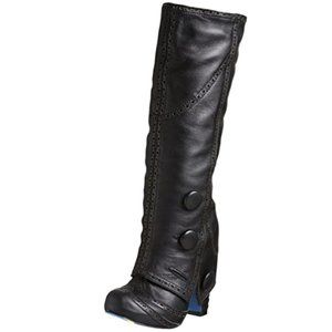 Irregular Choice Black Leather Boots